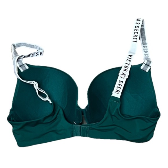 Victorias Secret 32C Bra Tshirt Pushup Full Coverage Green Blue Smooth - Picture 2 of 4
